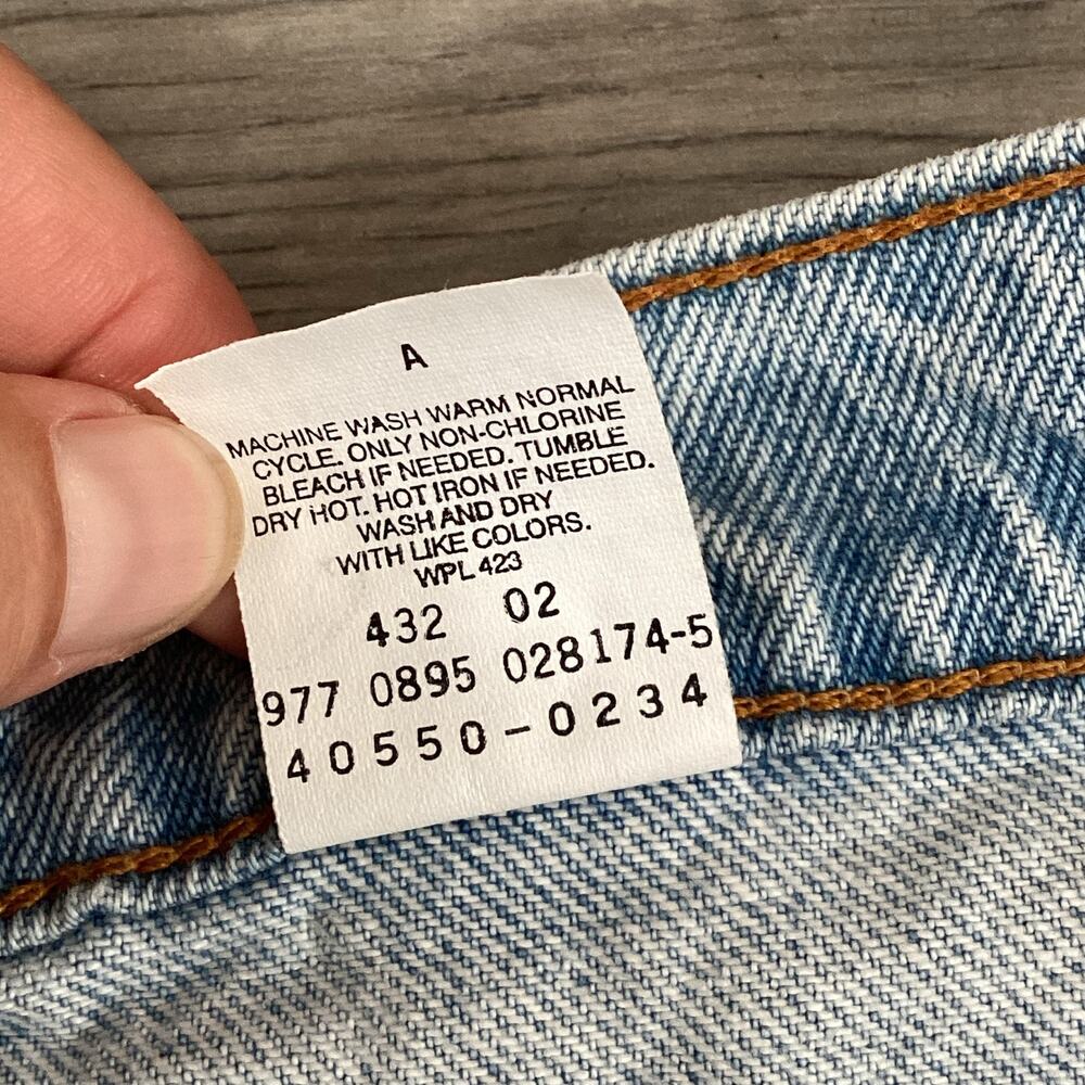 Vtg 1995 Levis 550 Jeans Size 34 Relaxed Fit Orange Tab Workwear Actual 32x30 - Picture 11 of 16